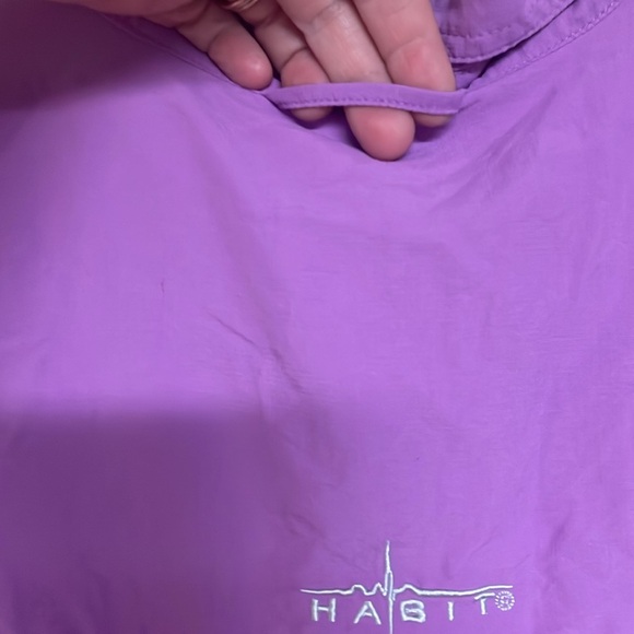 Habit size XL Purple Lightweight Button Down Short Sleeve Shirt with Pockets - Picture 15 of 16
